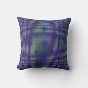 Iridescent Holographic Dots Pattern Throw Pillow