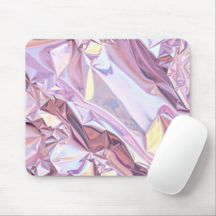 Iridescent Holographic Foil Background Mouse Pad