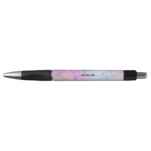 Iridescent Holographic Glitter Name Monogram Pen