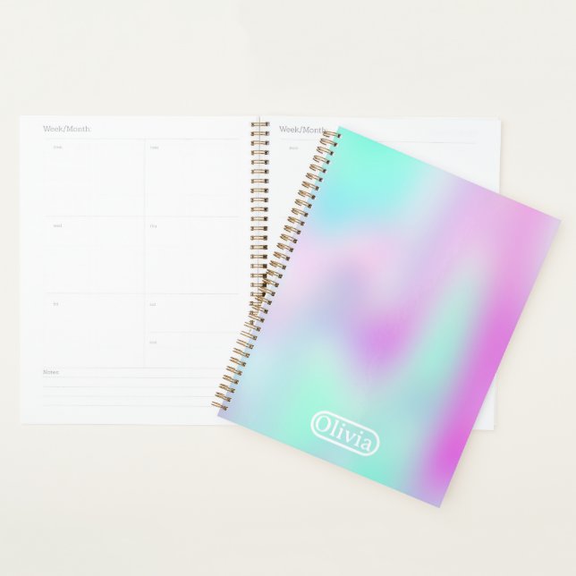 Iridescent Holographic Gradient Planner (Display)