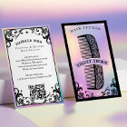 Iridescent holographic Hair Stylist Beauty Salon