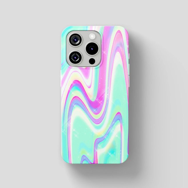 Iridescent Holographic Liquid Swirl Case-Mate iPhone Case (Creator Uploaded)