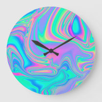 Iridescent Holographic: Neon Marbled Texture