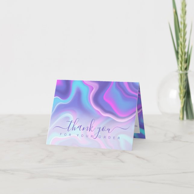 Iridescent Holographic Thank you for your Order (Front)