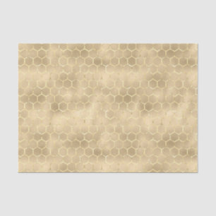 Iridescent Honeycomb Gold Gradient Apiary Pattern Tissue Paper