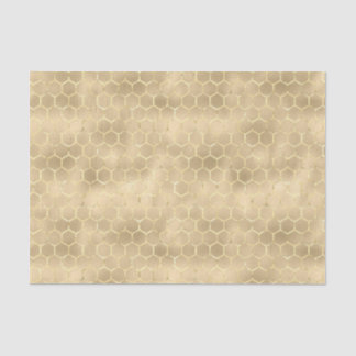 Iridescent Honeycomb Gold Gradient Apiary Pattern Tissue Paper