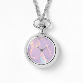 Iridescent Lavender Ethereal Necklace Watch