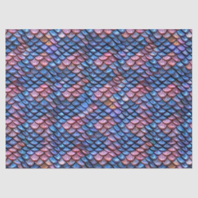 Iridescent Mermaid Scales – 10lb, 17"x23" Tissue Paper (Front)