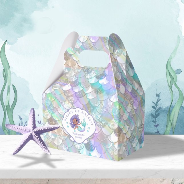 Iridescent Mermaid Scales Clam Shell V2 ID1144 Favor Box (Creator Uploaded)