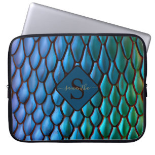 Iridescent Mermaid Tails Dragon Scales Fantasy Lap Laptop Sleeve