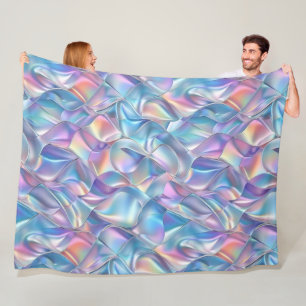 Iridescent Metallic 6 Geometric Fleece Blanket