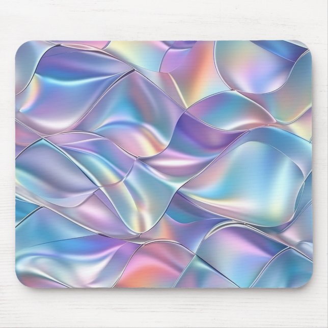 Iridescent Metallic 6 Geometric Mouse Pad (Front)