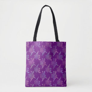 Iridescent Metallic Bohemian Unicorn Pattern Tote Bag
