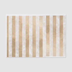 Iridescent Metallic Gold Grunge Stripe Pattern Tissue Paper
