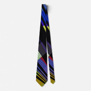 Iridescent Multicolored Stripes Tie