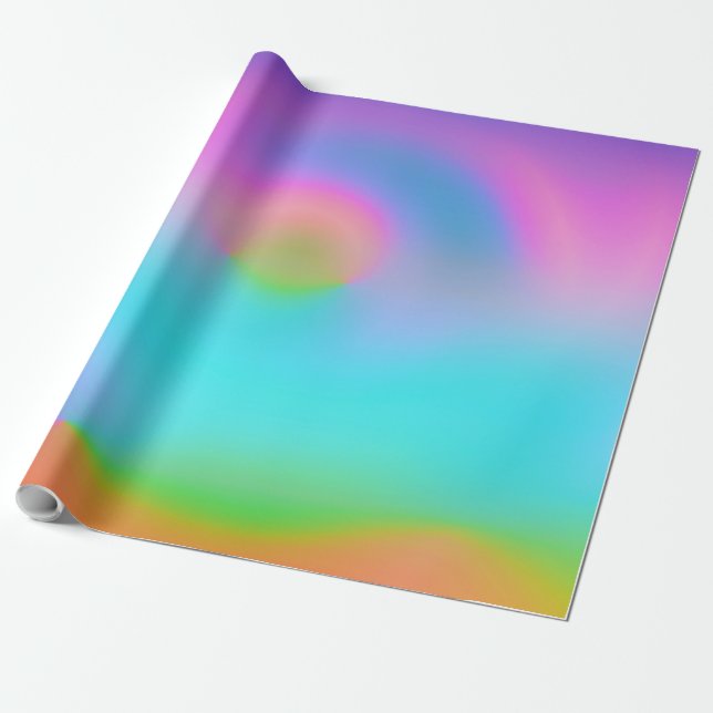 Iridescent Neon Background 9 Wrapping Paper (Unrolled)