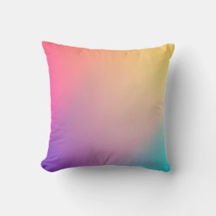 Iridescent Neon Hot Pink Photography Rainbow Cool Throw Pillow