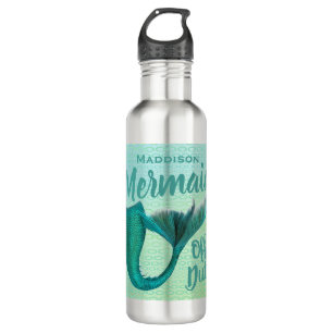 Iridescent Off Duty Mermaid Tail Personalised 710 Ml Water Bottle