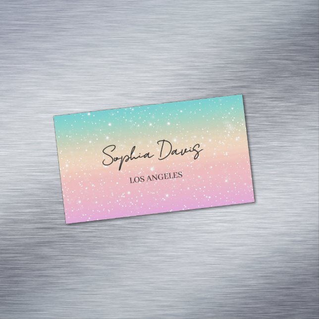 iridescent opal business cards pastel (In Situ)