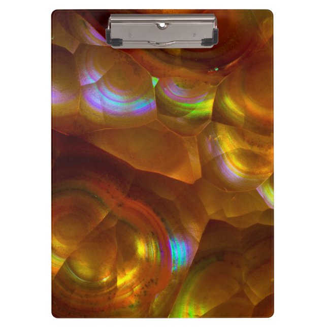 Iridescent orange fire opal clipboard (Front)
