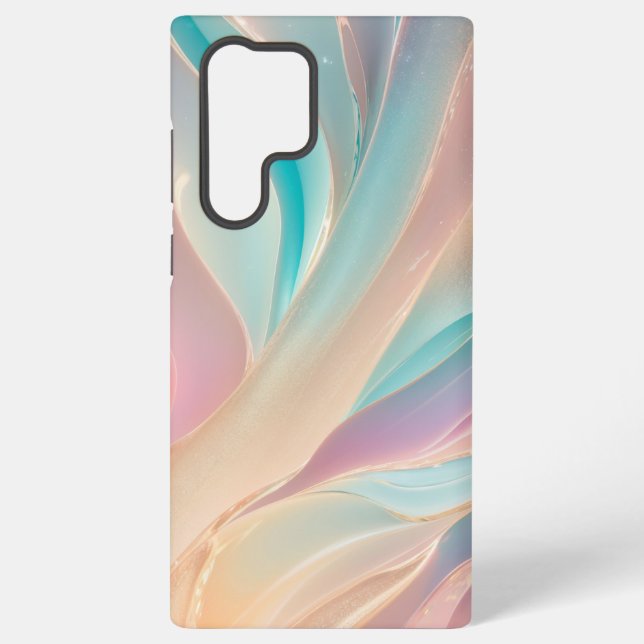 Iridescent Pastel Aurora Phone Case (Back)
