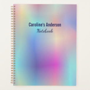 iridescent pastel colours planner