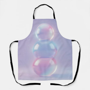 Iridescent Pastel Stacked Spheres Dreamy Apron
