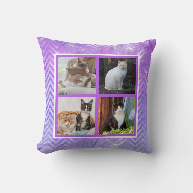 Iridescent Pastels Pets Photo Throw Pillow (Front)