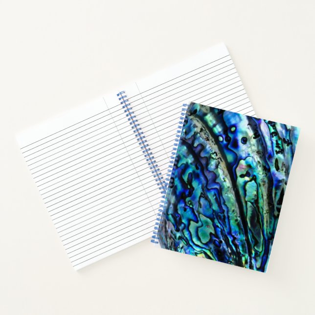 Iridescent Paua Abalone Shell Notebook (Inside)