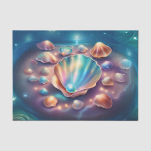 Iridescent Pearl in a Shell Decoupage Tissue Tissue Paper