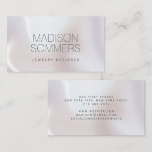 Iridescent Pearl Jewellery Designer Business Card