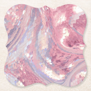Iridescent Pink and Purple  Paper Coaster