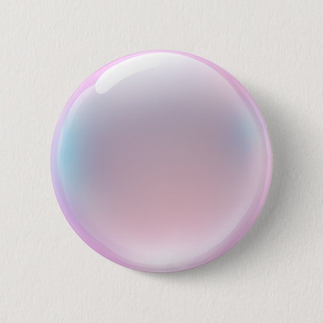 Iridescent Pink Bubble Emoji 2 Inch Round Button (Front)