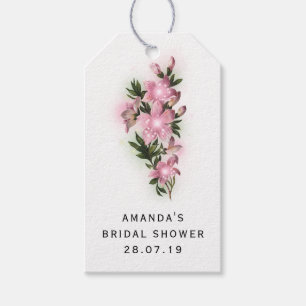 Iridescent Pink Floral and Lace Gift Tags