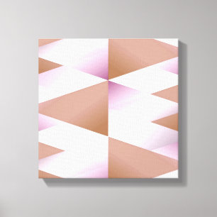 Iridescent Pink Gradient Triangles Canvas Print