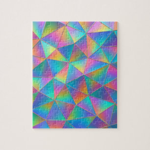 Iridescent Polygon Jigsaw Puzzle