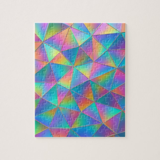 Iridescent Polygon Jigsaw Puzzle (Vertical)