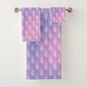 Iridescent Purple and Pink Bath Towel Set