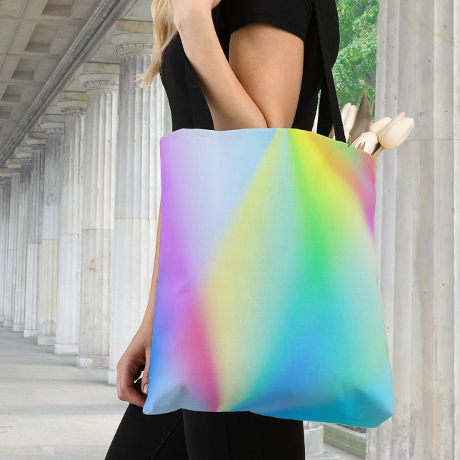 Iridescent, rainbow beams - romantic  tote bag (Creator Uploaded)