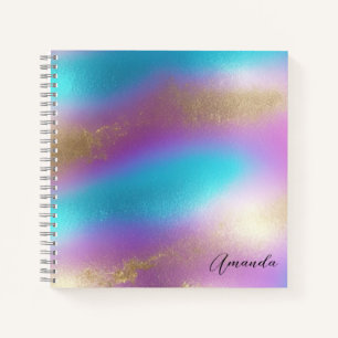 Iridescent Rainbow Glam Notebook