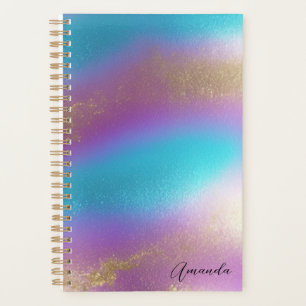 Iridescent Rainbow Glam Planner