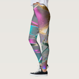 Iridescent Rainbow - Holographic Glitter Leggings