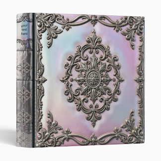 Iridescent Rainbow Leather Silver Trimmed Fantasy Binder