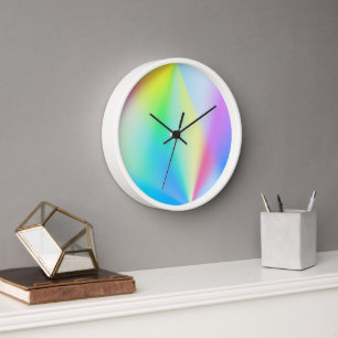 Iridescent, rainbow-like, dreamy - for romantics clock