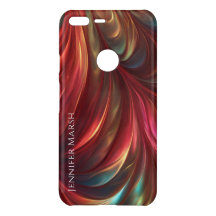 Iridescent Red Abstract Swirl