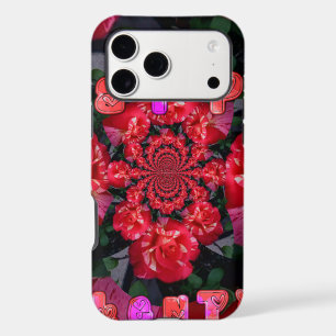 Iridescent Red Roses "Happy Valentine" Art Print