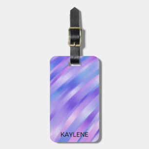 Iridescent Ribbons Personalized Luggage Tag