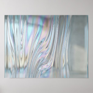 Iridescent Rippled Glass Texture Wall Art