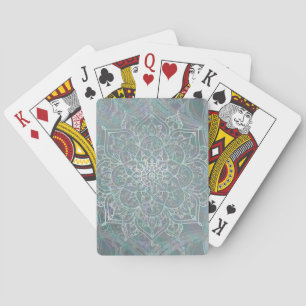 Iridescent Shimmer Mandala Boho Chic Playing Cards