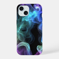 Iridescent Smoke On Black